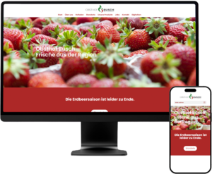 Praxisbeispiel für eine Website mit Monitor und Smartphone: Obsthof Busch
